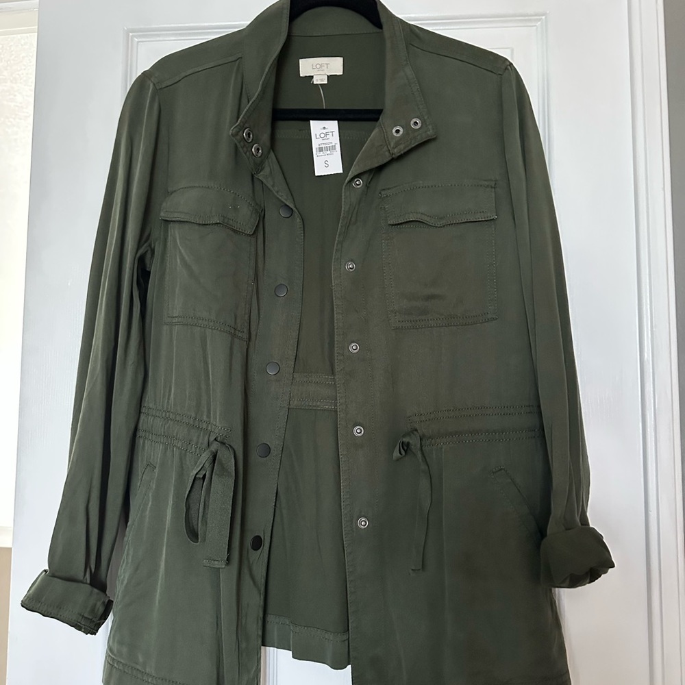 NWT LOFT Green Army Jacket